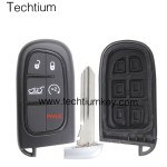 433Mhz 4A chip FCC:GQ4-54T keyless 4+1 button remote key for Dodge,Ram 2013-2017,Jeep 2014-2018